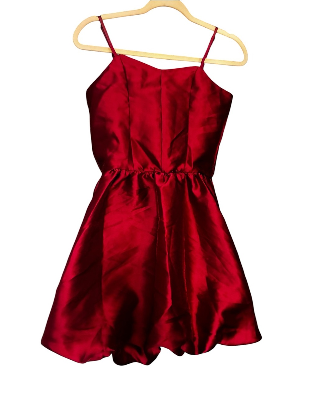 Ava & Viv Red Satin Spaghetti-Strap Party Dress